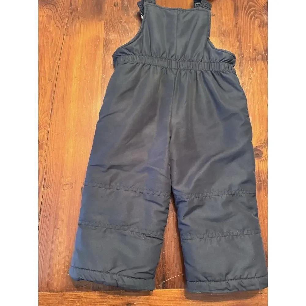 London Fog 24 Months Snow Bib Overalls Front Zip Insulated Ski Pant Navy Blue